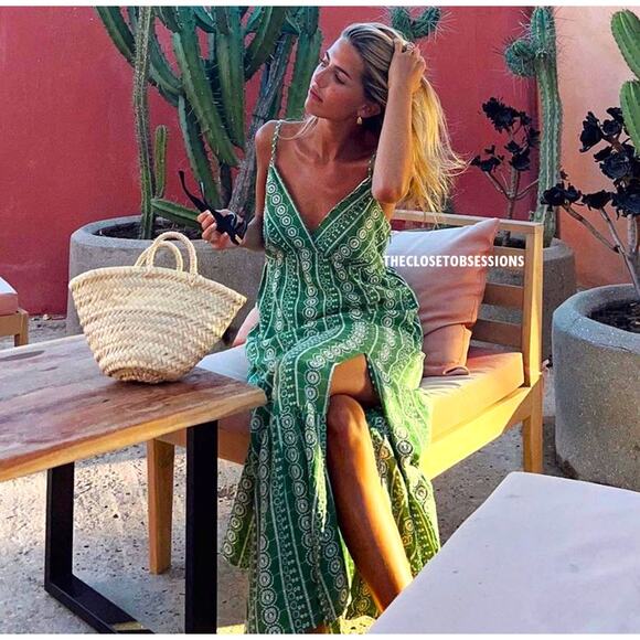 Zara Dresses & Skirts - Zara Green Midi Dress